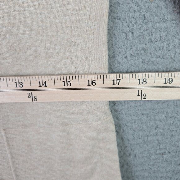 Lilly Pulitzer Gold Metallic Long Cardigan Sweater L V-Neck Logo Button Pocket - Picture 14 of 16